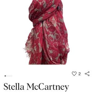 Stella McCartney Floral Wool & Silk Scarf *Authenticated* *Authorized*